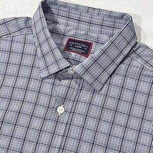 UNTUCKit‎ Narsai Men Blue Plaid Performance Nylon Spandex Sport Tech Size Medium